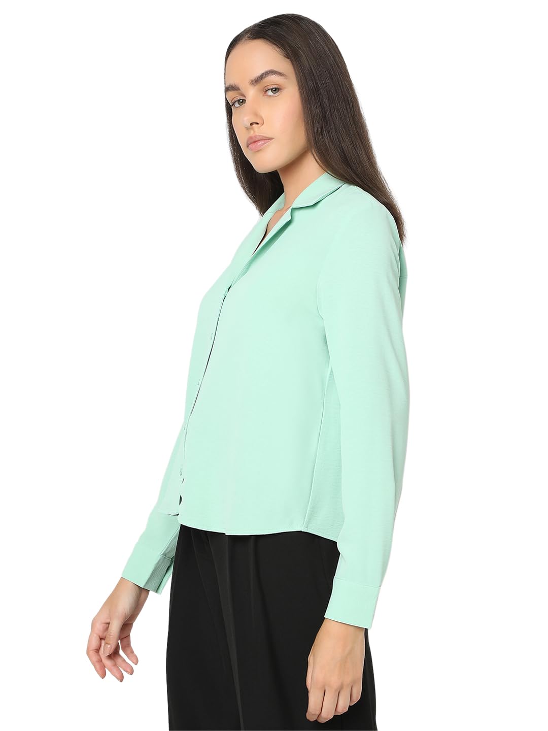 Women's Solid Regular Fit Shirt - Image 9