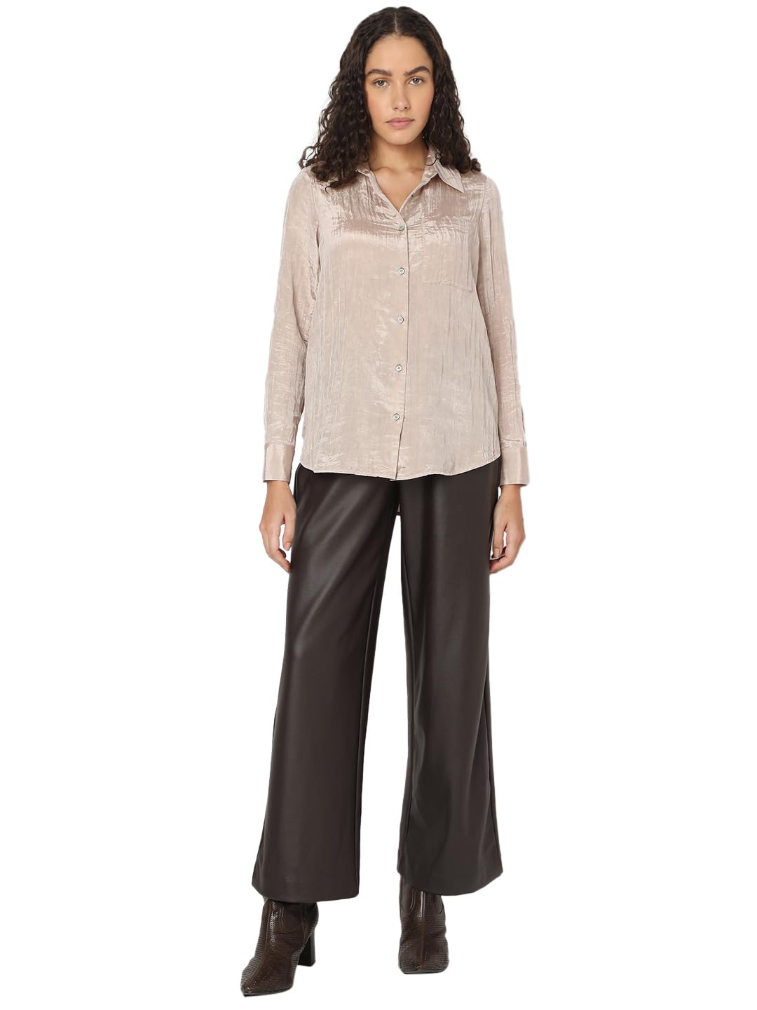 Women's Solid Regular Fit Shirt - Image 5
