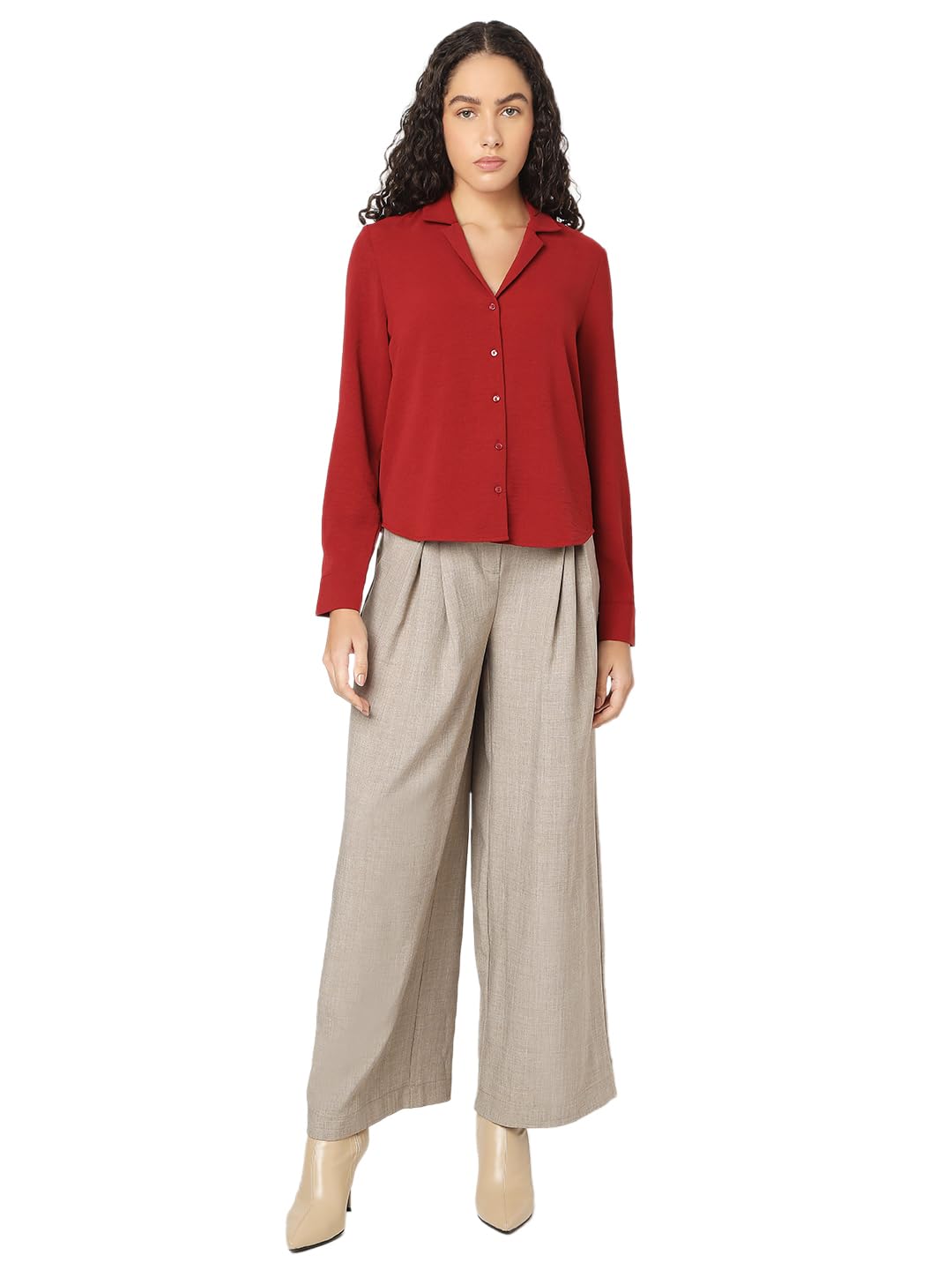 Women's Solid Regular Fit Shirt - Image 5