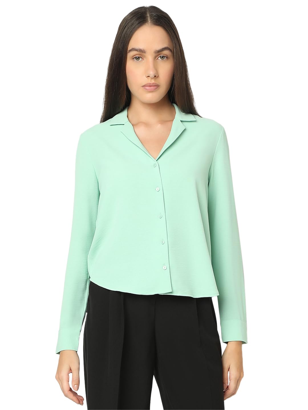 Women's Solid Regular Fit Shirt - Image 7