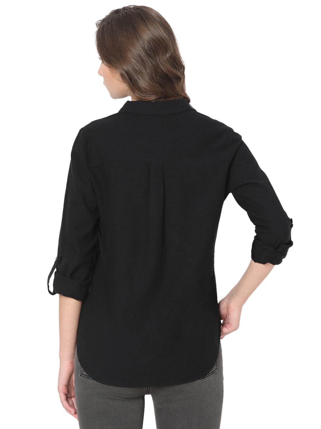 Women's Solid Regular Fit Shirt - Image 4