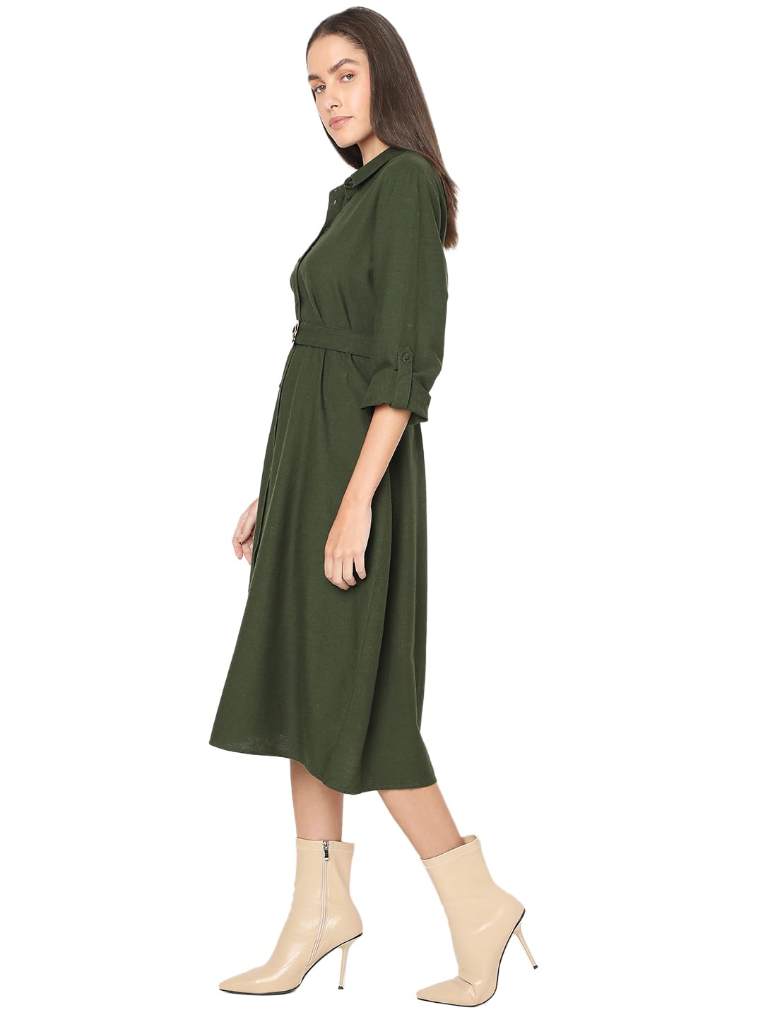 Women's Rayon Shirt Midi Dress - Image 3