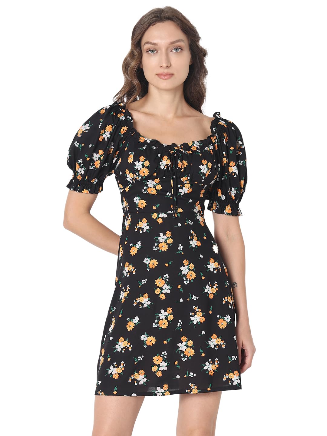 Women's Rayon Fit and Flare Mini Dress
