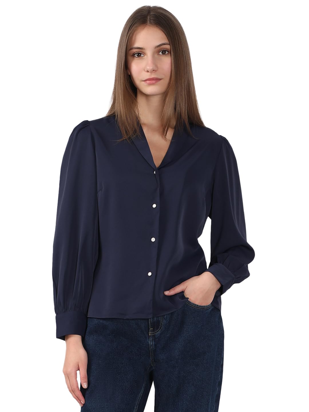 Women's Solid Regular Fit Shirt - Image 15