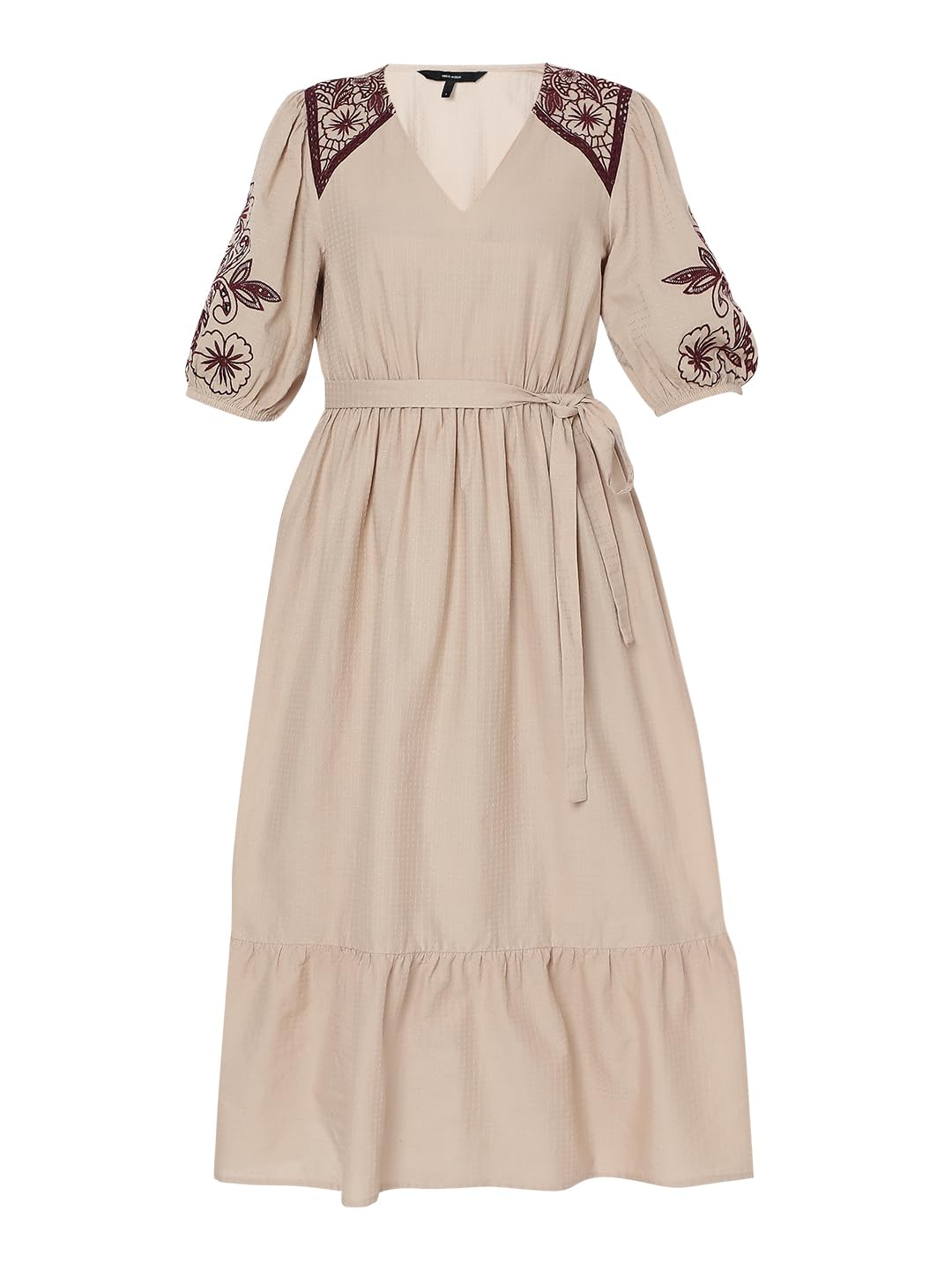 Women's Cotton Blend Fit and Flare Midi Dress - Image 7