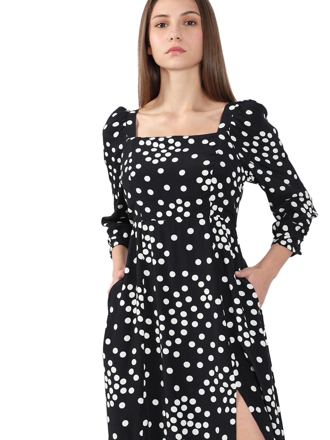 Women's Rayon A-Line Midi Dress - Image 5