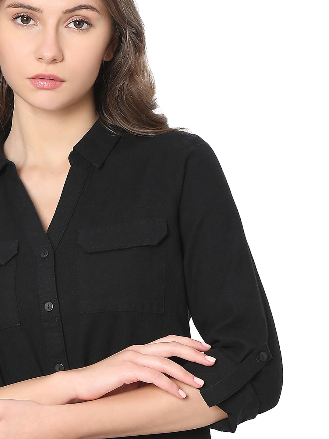 Women's Solid Regular Fit Shirt - Image 6