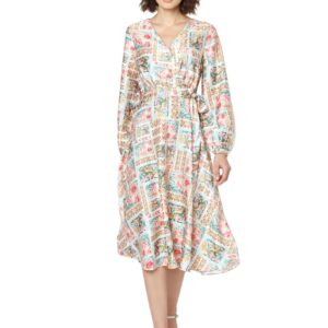 Women's Polyester Fit and Flare Midi Dress