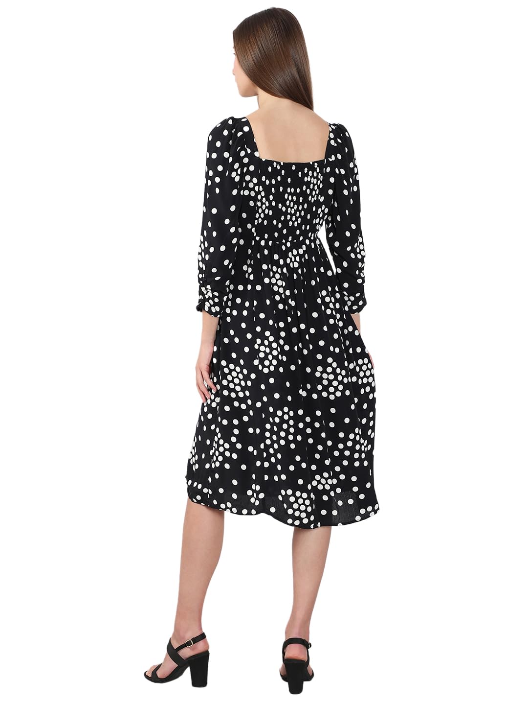 Women's Rayon A-Line Midi Dress - Image 4
