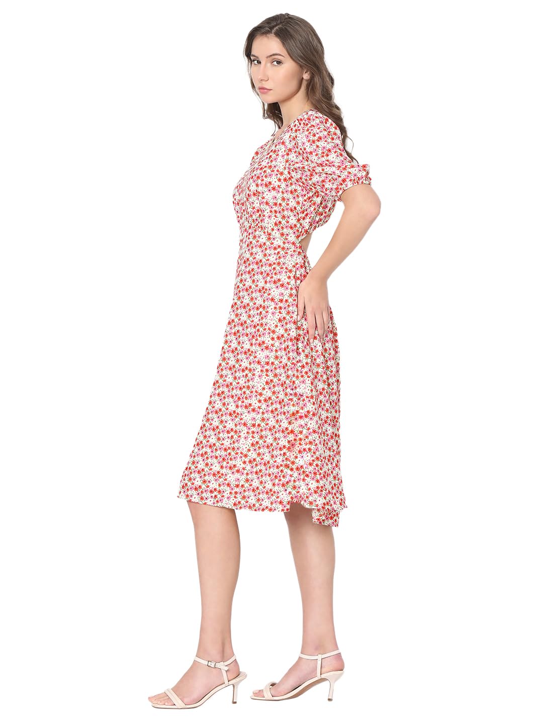 Women's Polyester Fit and Flare Knee-Length Dress - Image 3