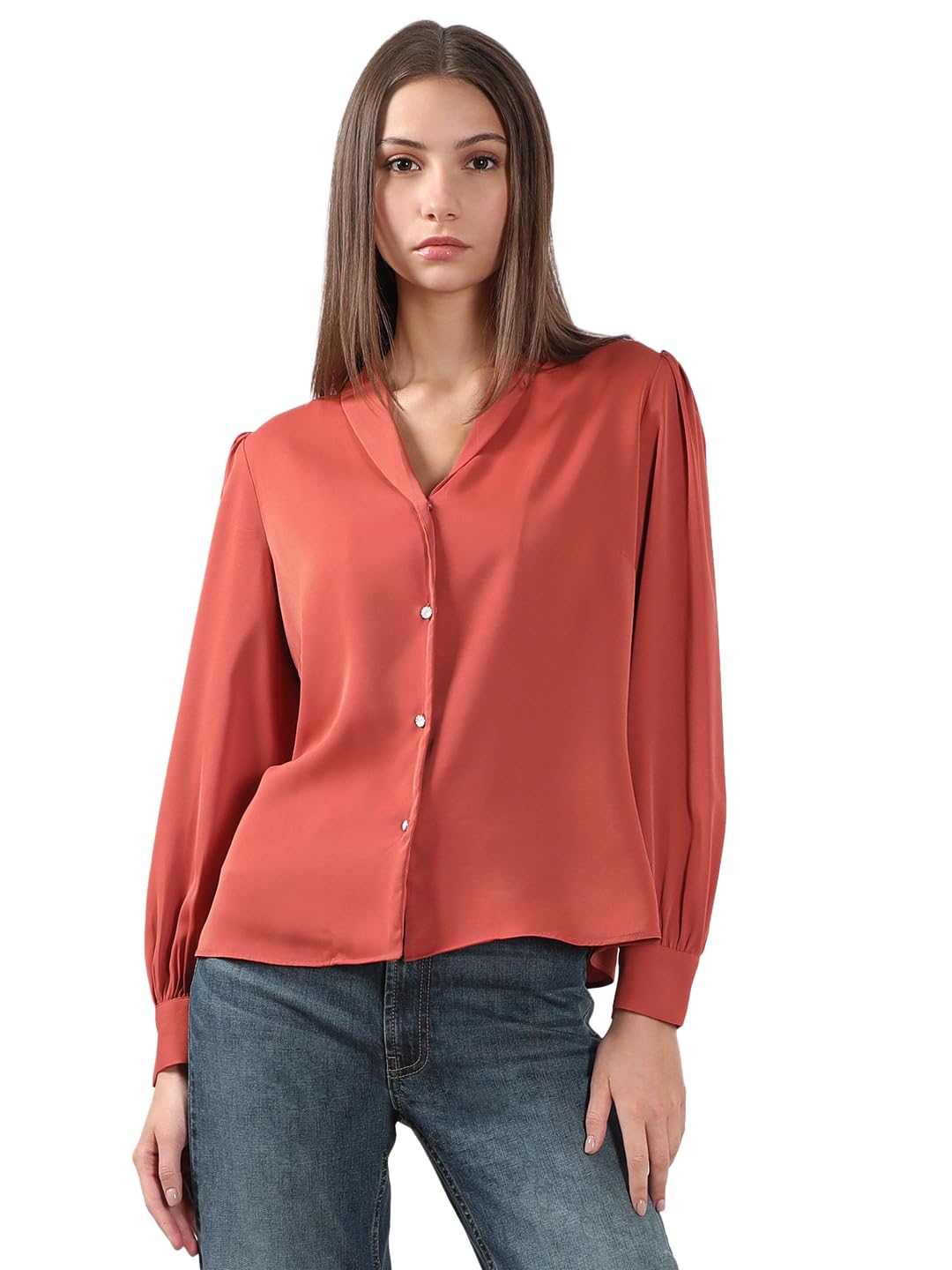 Women's Solid Regular Fit Shirt - Image 8