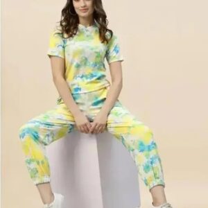 Cotton Night Suit Set for Women Soft Half Sleeve Top & Printed Pyjama | Stylish Summer Sleepwear & Loungewear | Breathable, Comfortable, T-Shirt and Pyjama Set (Pack of 2)