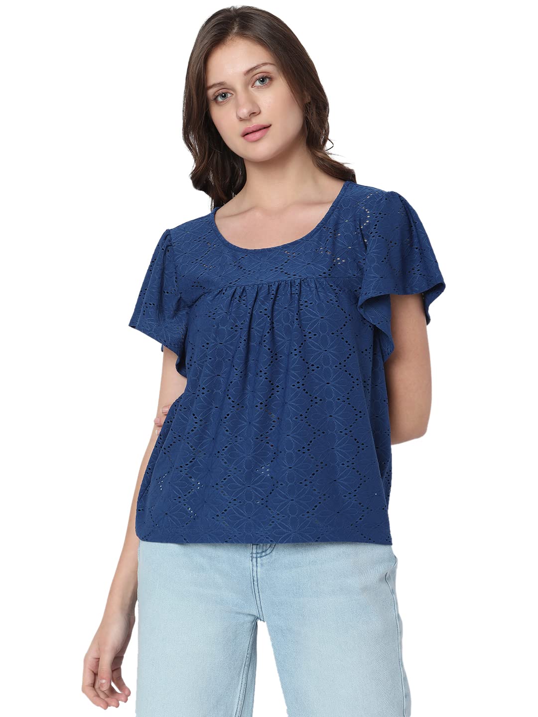 Women's Polyester Blend Regular Fit Top