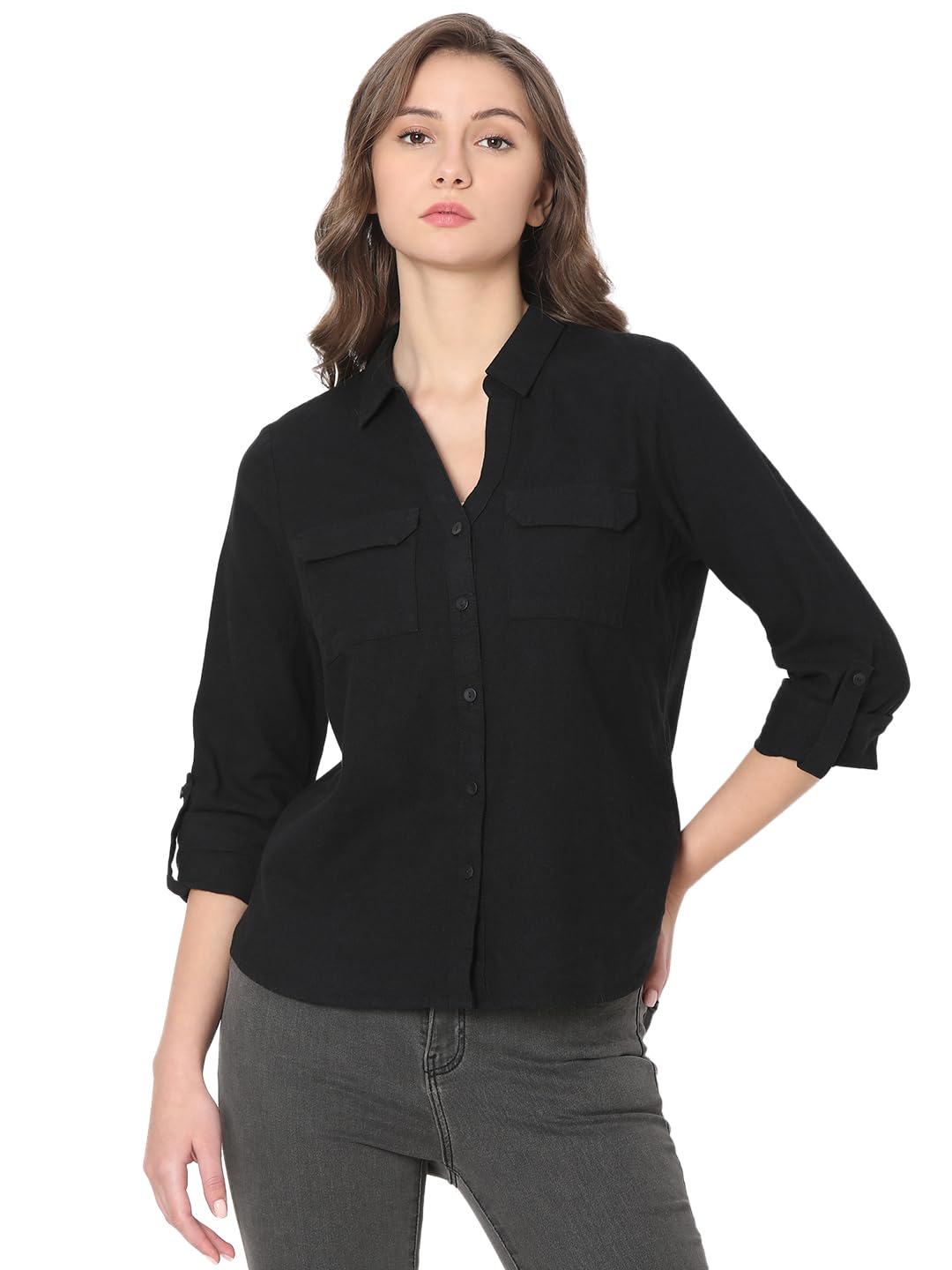 Women's Solid Regular Fit Shirt