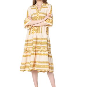 Women's Cotton Fit and Flare Midi Dress