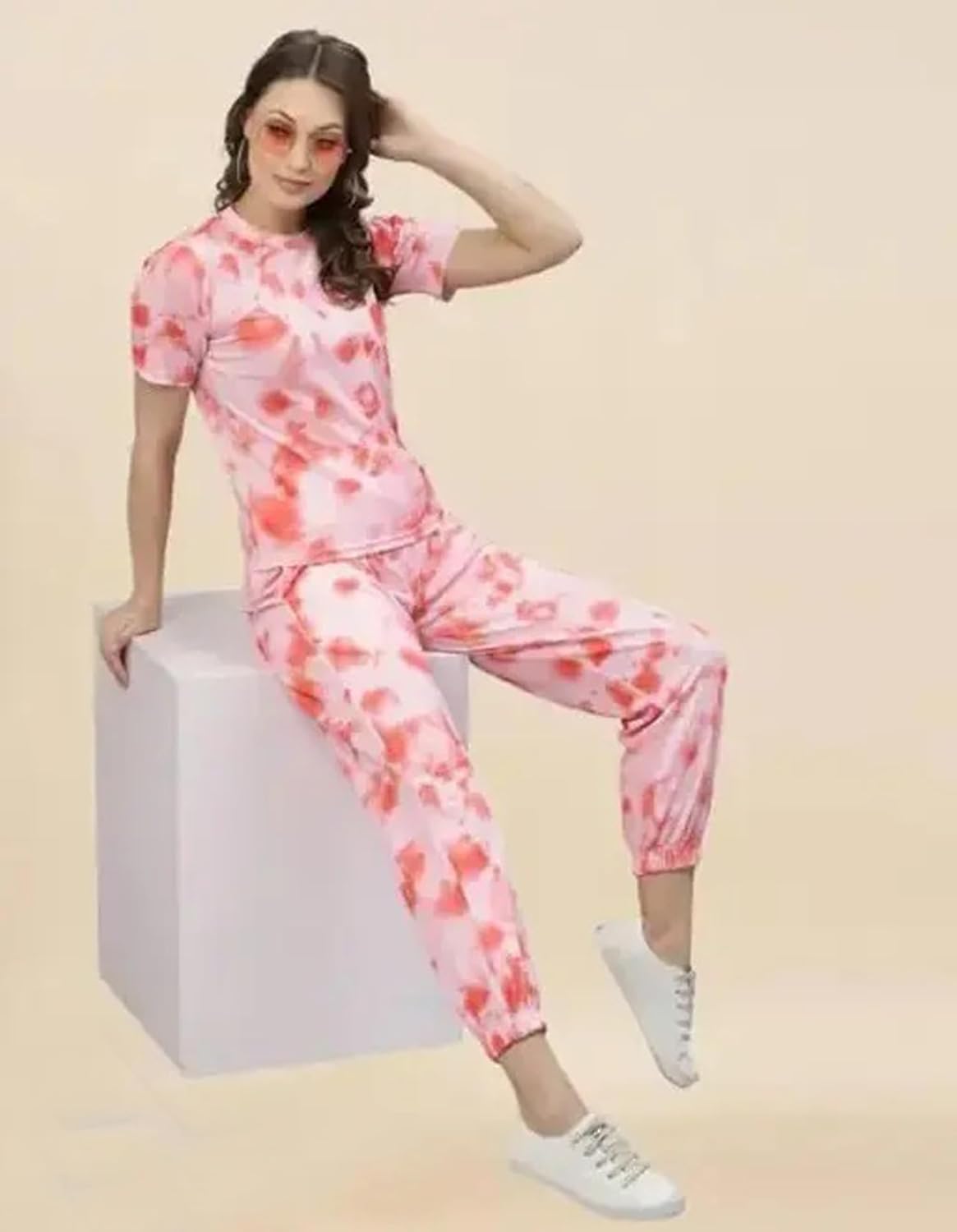 Cotton Night Suit Set for Women Soft Half Sleeve Top & Printed Pyjama | Stylish Summer Sleepwear & Loungewear | Breathable, Comfortable, T-Shirt and Pyjama Set (Pack of 2) - Image 5