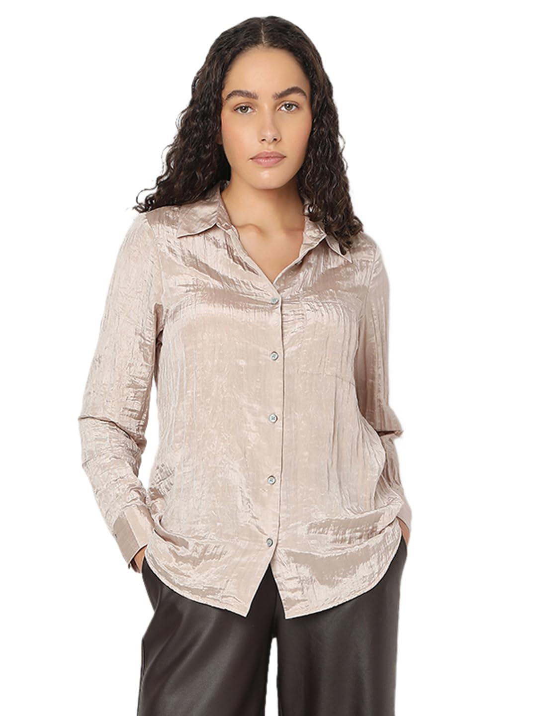 Women's Solid Regular Fit Shirt