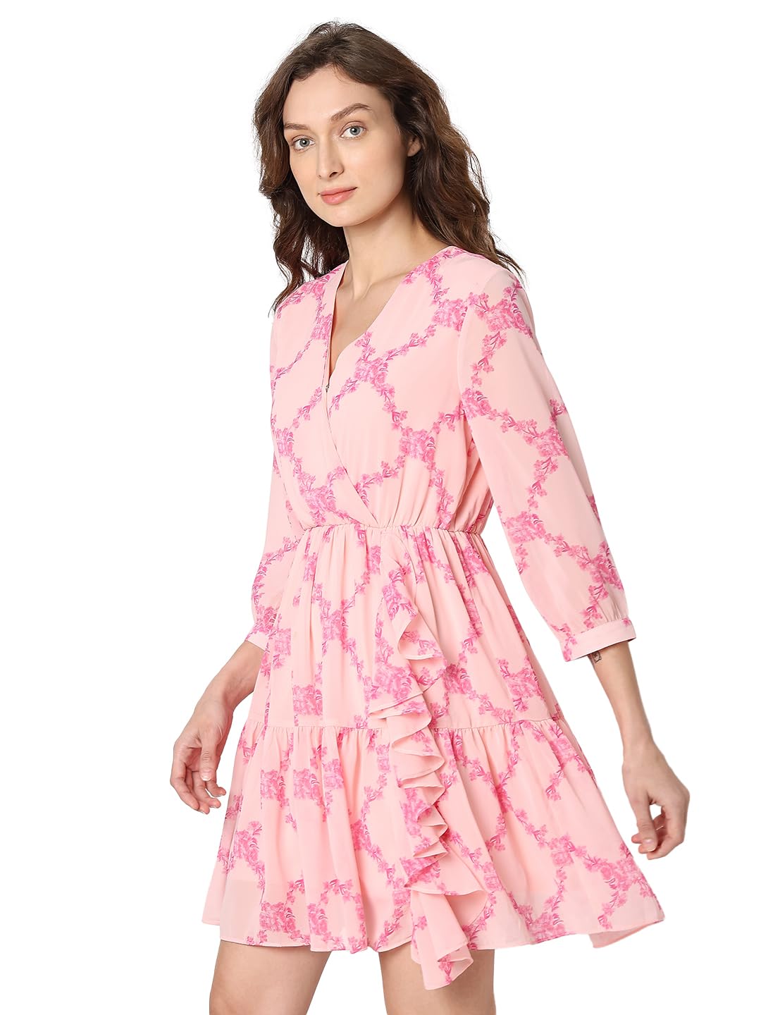 Women's Polyester Fit and Flare Above The Knee Dress - Image 3