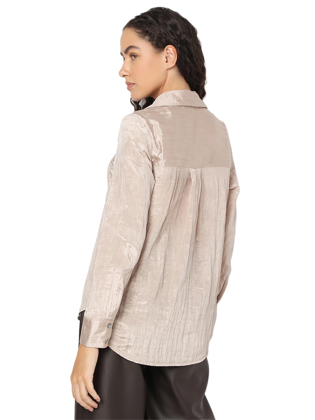 Women's Solid Regular Fit Shirt - Image 4