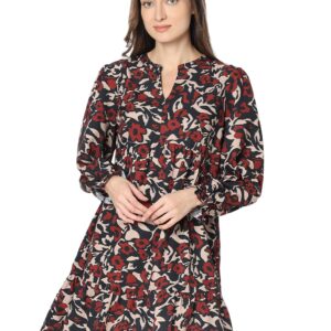 Women's Polyester A-Line Above The Knee Dress