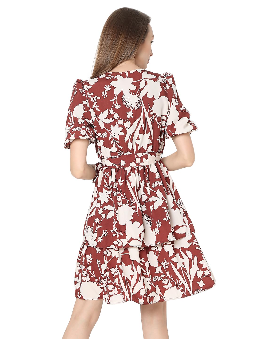 Women's Polyester Fit and Flare Above The Knee Dress - Image 4