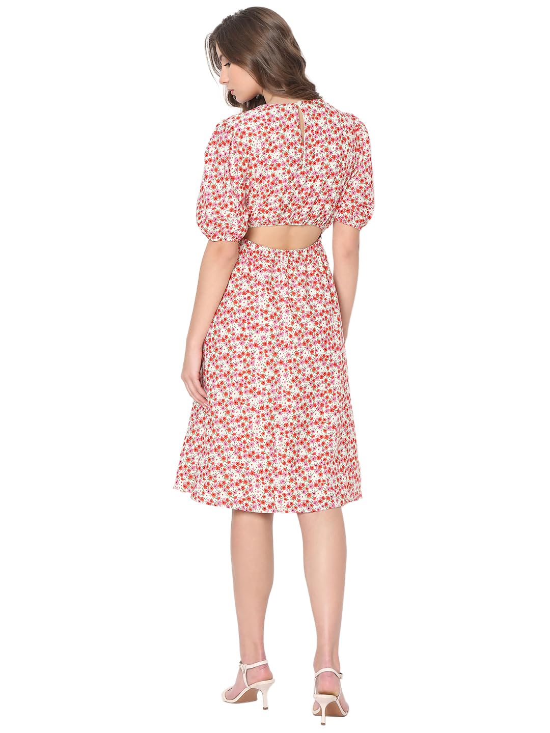 Women's Polyester Fit and Flare Knee-Length Dress - Image 4