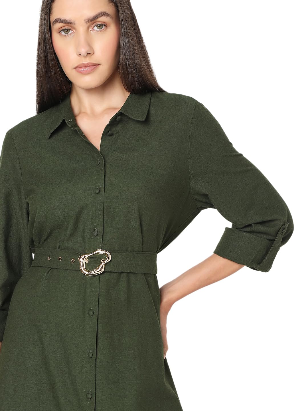 Women's Rayon Shirt Midi Dress - Image 5
