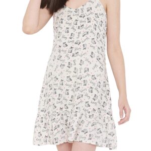 Women's Cotton Knee Length Casual Regular Night Shirt