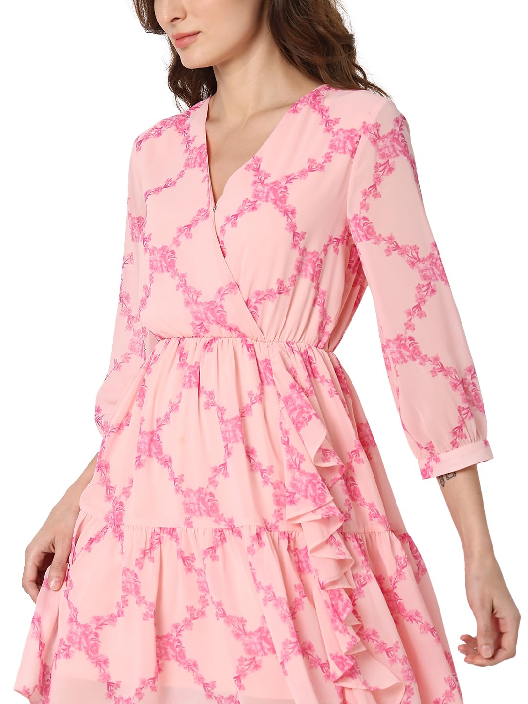 Women's Polyester Fit and Flare Above The Knee Dress - Image 6