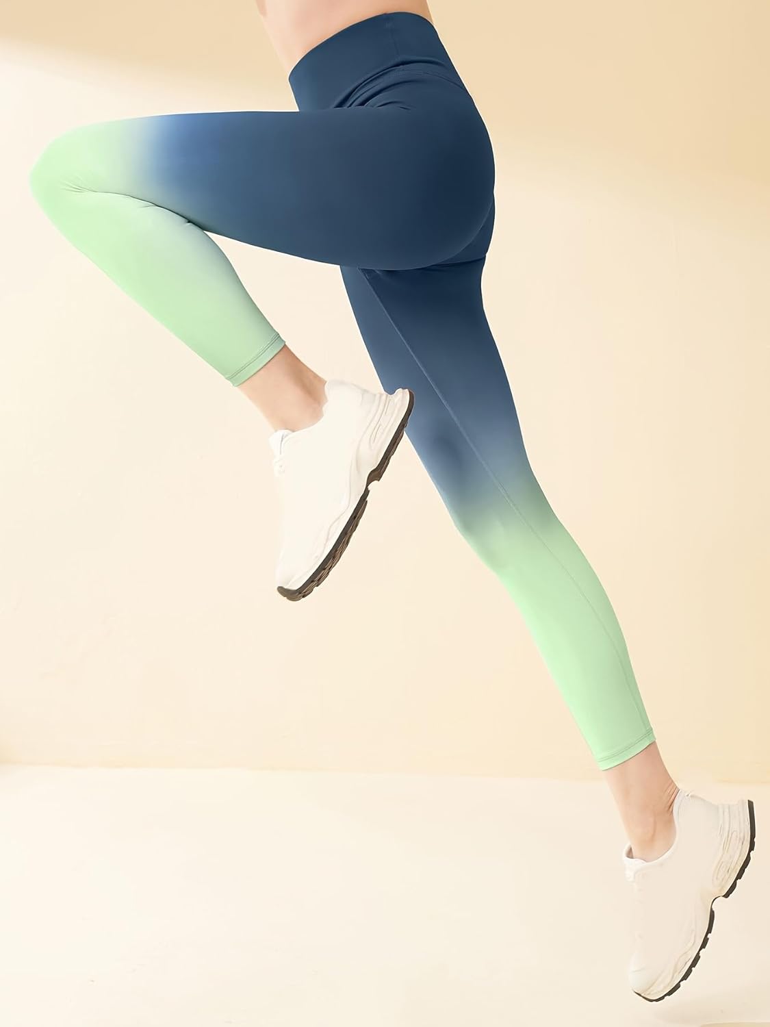 Women's Yoga Workout Ombre Tights Slim Fit Pants Breathable Gymwear Tights | High Waisted Fitness Leggings - Image 2