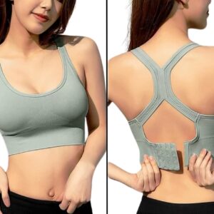 Women's Nylon Spandex Padded Non Wired Racer Back Sports Bra for Gym, Cardio, Zumba and Yoga | Everyday Active Wear for Girls